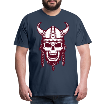 Männer Premium T-Shirt - Wikinger Design Totenkopf - Navy