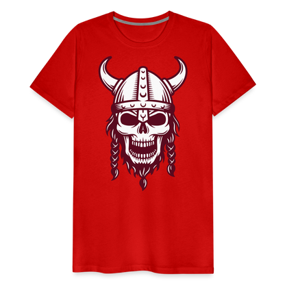 Männer Premium T-Shirt - Wikinger Design Totenkopf - Rot