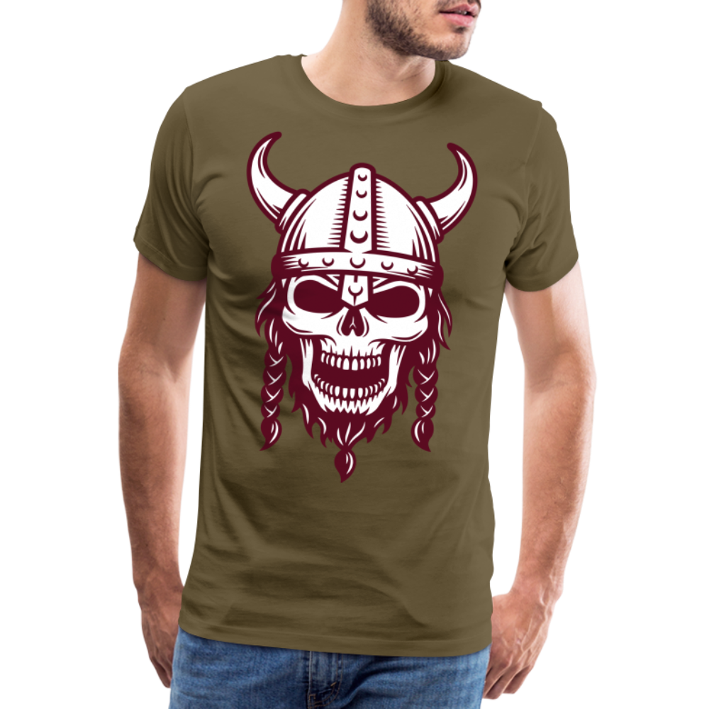 Männer Premium T-Shirt - Wikinger Design Totenkopf - Khaki