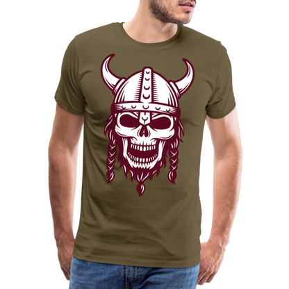 Männer Premium T-Shirt - Wikinger Design Totenkopf - Khaki