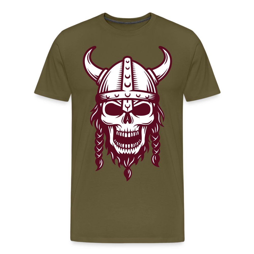 Männer Premium T-Shirt - Wikinger Design Totenkopf - Khaki