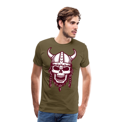 Männer Premium T-Shirt - Wikinger Design Totenkopf - Khaki