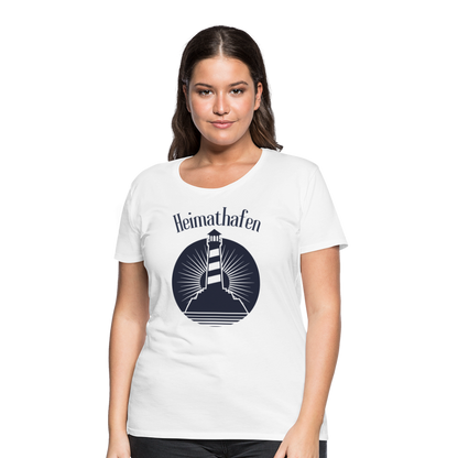 Frauen Premium T-Shirt - Heimathafen Leuchtturm - weiß