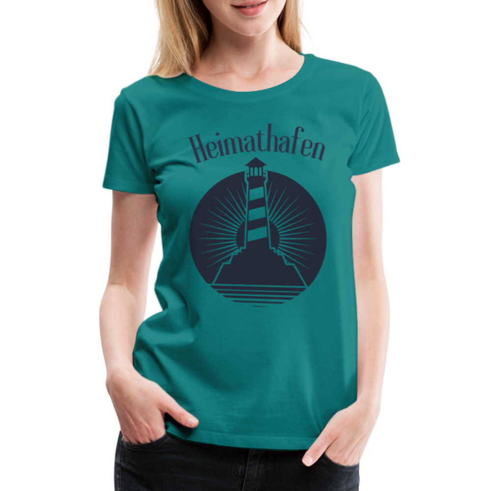 Frauen Premium T-Shirt - Heimathafen Leuchtturm - Divablau