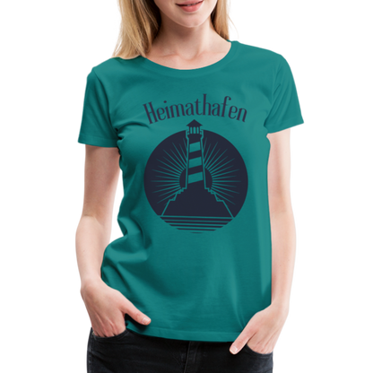 Frauen Premium T-Shirt - Heimathafen Leuchtturm - Divablau