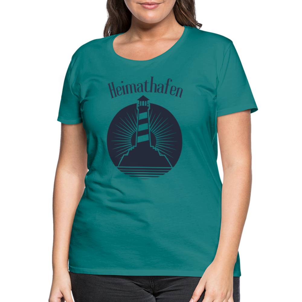 Frauen Premium T-Shirt - Heimathafen Leuchtturm - Divablau