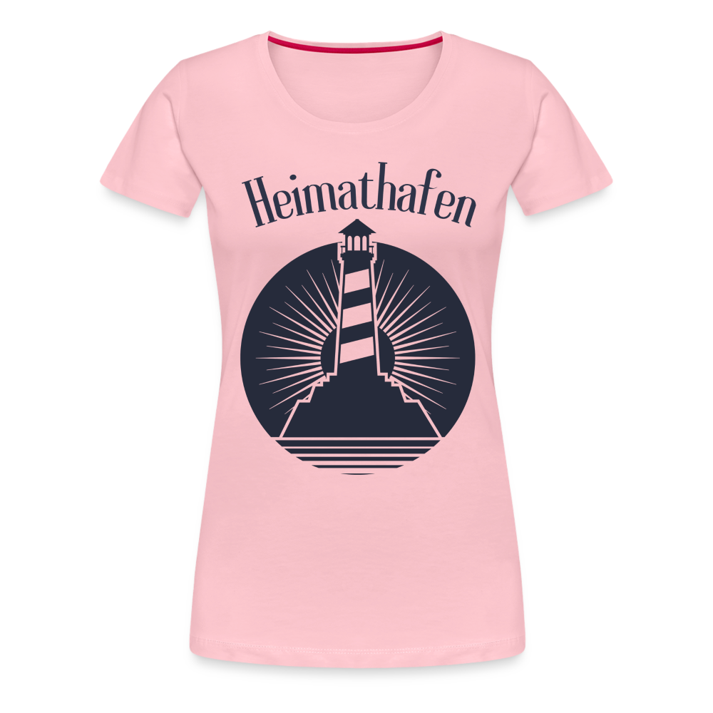 Frauen Premium T-Shirt - Heimathafen Leuchtturm - Hellrosa