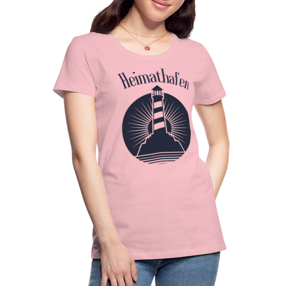 Frauen Premium T-Shirt - Heimathafen Leuchtturm - Hellrosa