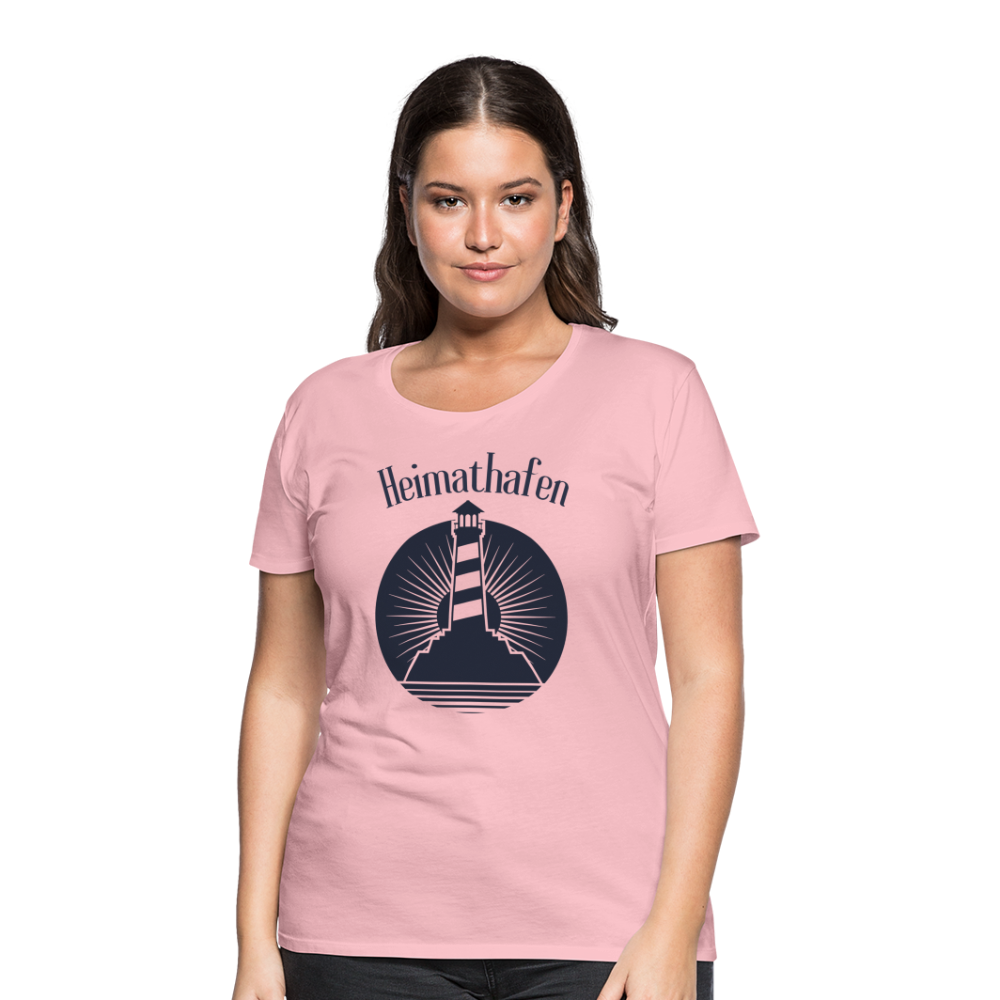 Frauen Premium T-Shirt - Heimathafen Leuchtturm - Hellrosa