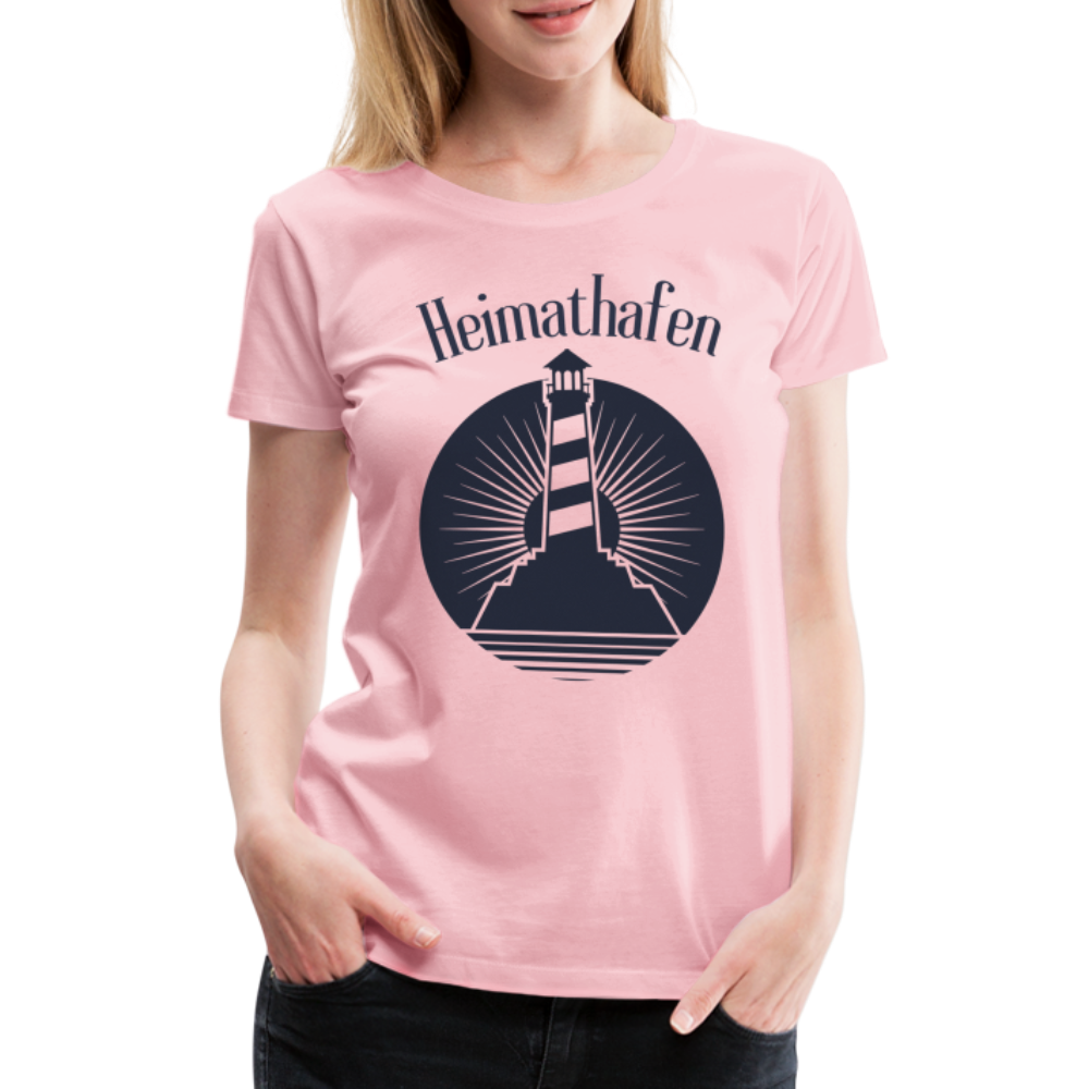 Frauen Premium T-Shirt - Heimathafen Leuchtturm - Hellrosa