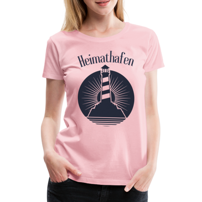 Frauen Premium T-Shirt - Heimathafen Leuchtturm - Hellrosa