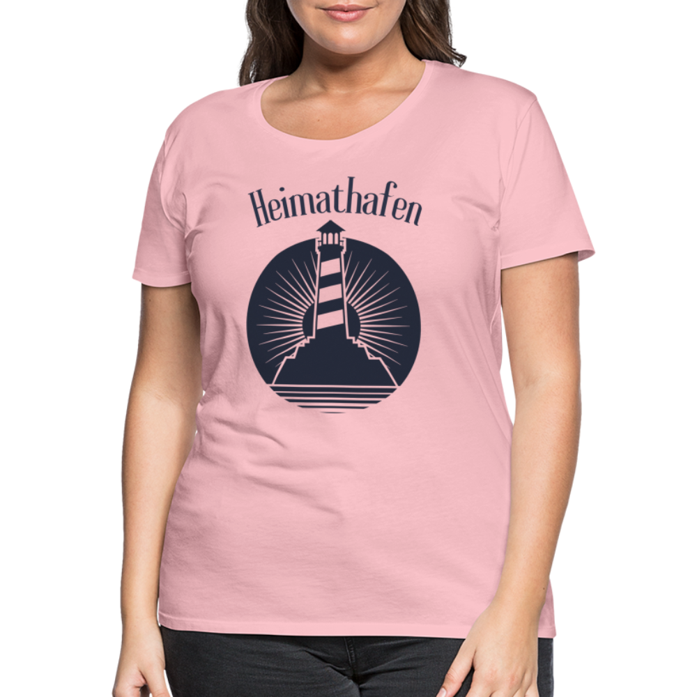 Frauen Premium T-Shirt - Heimathafen Leuchtturm - Hellrosa