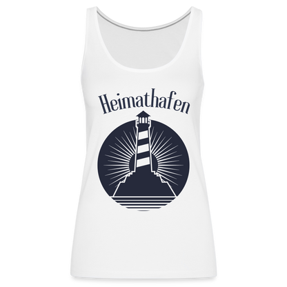 Frauen Premium Tank Top - Heimathafen Leuchtturm - weiß