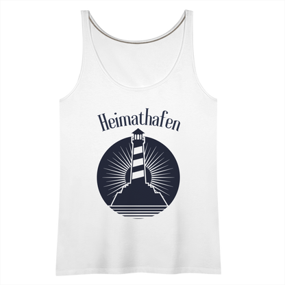 Frauen Premium Tank Top - Heimathafen Leuchtturm - weiß