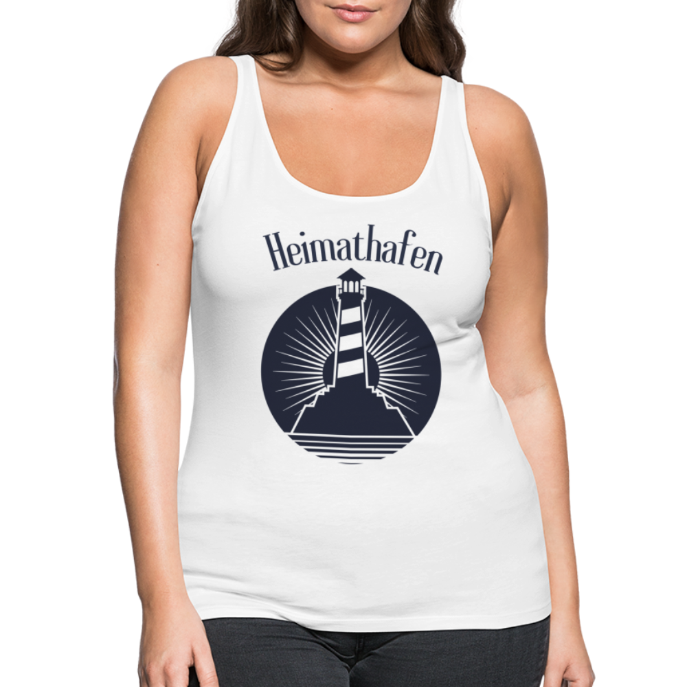 Frauen Premium Tank Top - Heimathafen Leuchtturm - weiß