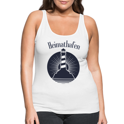 Frauen Premium Tank Top - Heimathafen Leuchtturm - weiß