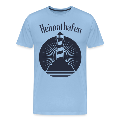 Männer Premium T-Shirt - Heimathafen Leuchtturm - Sky