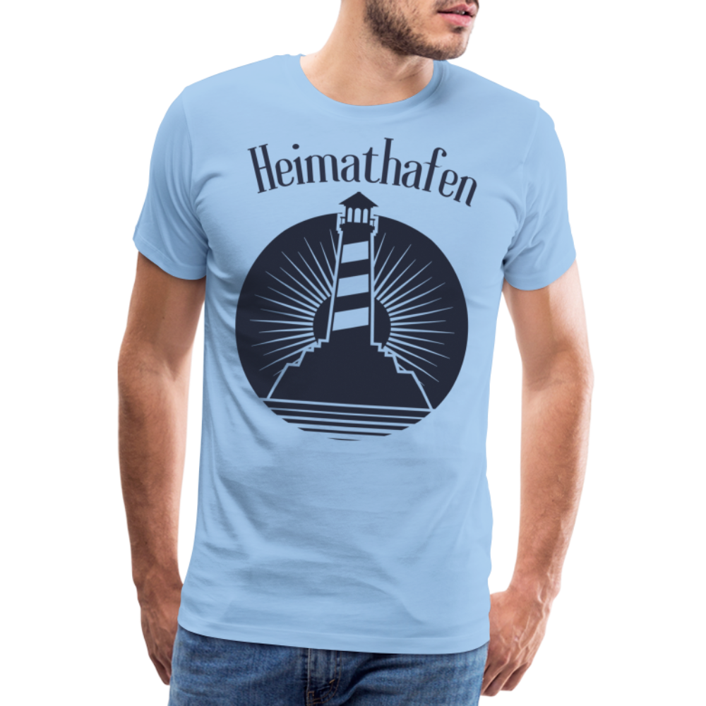 Männer Premium T-Shirt - Heimathafen Leuchtturm - Sky