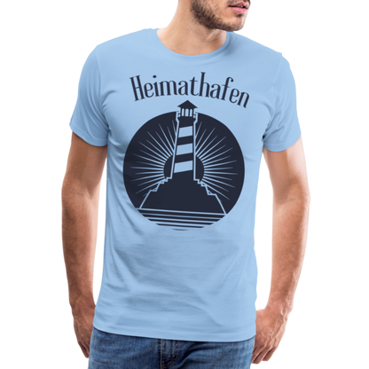 Männer Premium T-Shirt - Heimathafen Leuchtturm - Sky