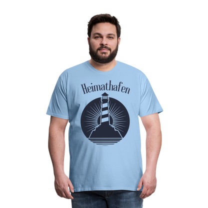 Männer Premium T-Shirt - Heimathafen Leuchtturm - Sky