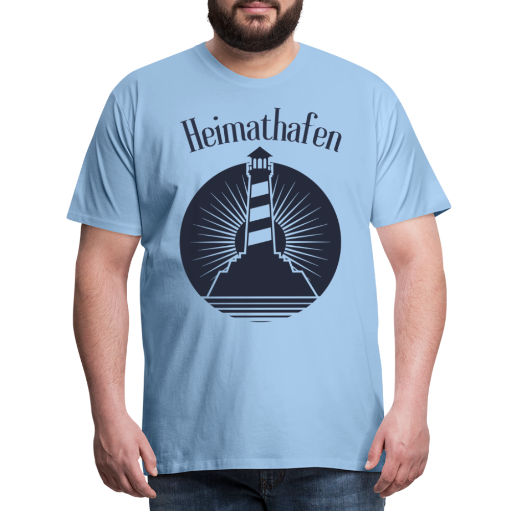 Männer Premium T-Shirt - Heimathafen Leuchtturm - Sky