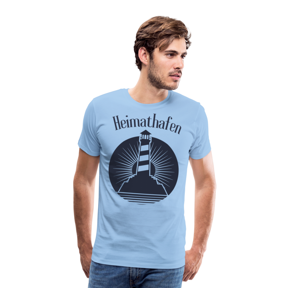 Männer Premium T-Shirt - Heimathafen Leuchtturm - Sky