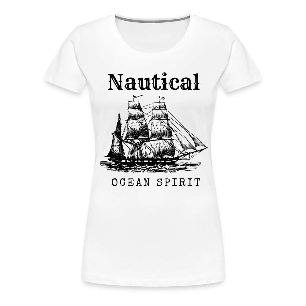 Frauen Premium T-Shirt - Nautical Ocean Spirit - weiß