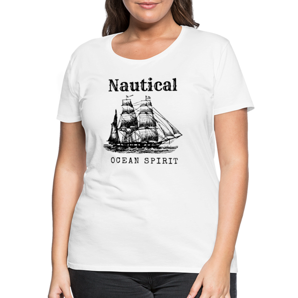 Frauen Premium T-Shirt - Nautical Ocean Spirit - weiß