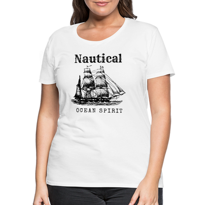 Frauen Premium T-Shirt - Nautical Ocean Spirit - weiß