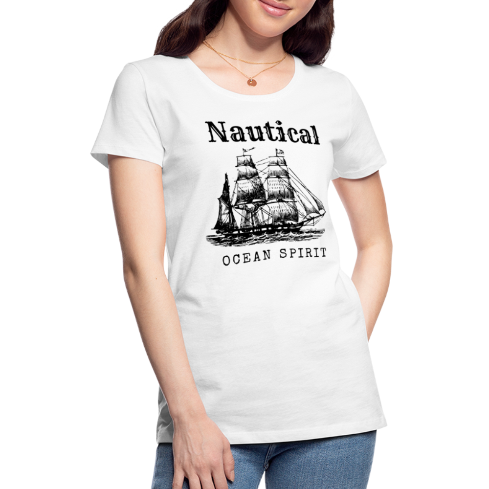 Frauen Premium T-Shirt - Nautical Ocean Spirit - weiß