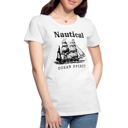 Frauen Premium T-Shirt - Nautical Ocean Spirit - weiß