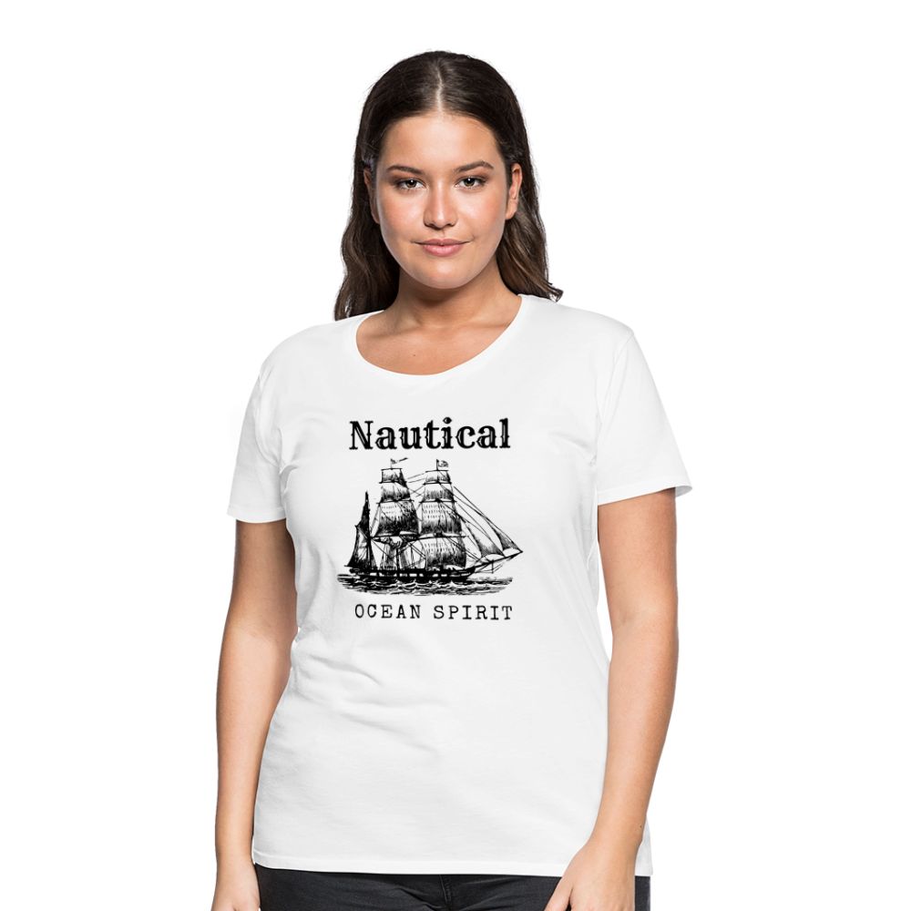 Frauen Premium T-Shirt - Nautical Ocean Spirit - weiß