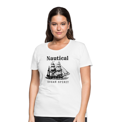 Frauen Premium T-Shirt - Nautical Ocean Spirit - weiß