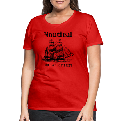 Frauen Premium T-Shirt - Nautical Ocean Spirit - Rot