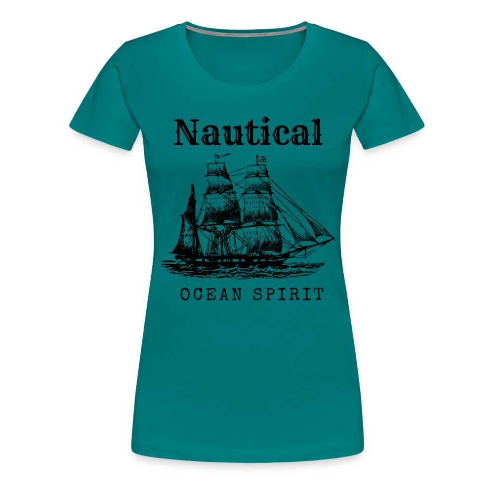 Frauen Premium T-Shirt - Nautical Ocean Spirit - Divablau