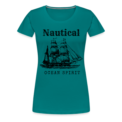 Frauen Premium T-Shirt - Nautical Ocean Spirit - Divablau