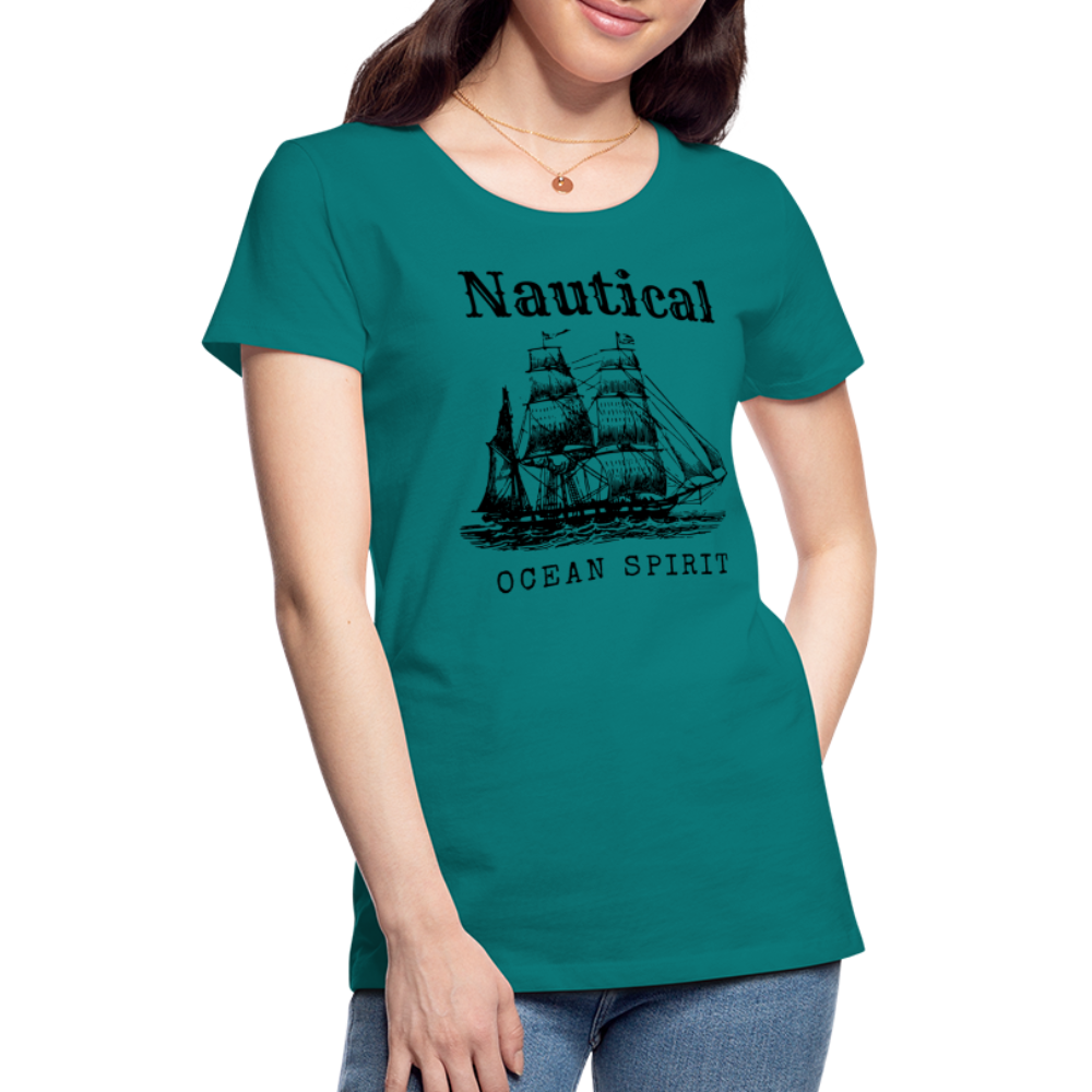 Frauen Premium T-Shirt - Nautical Ocean Spirit - Divablau