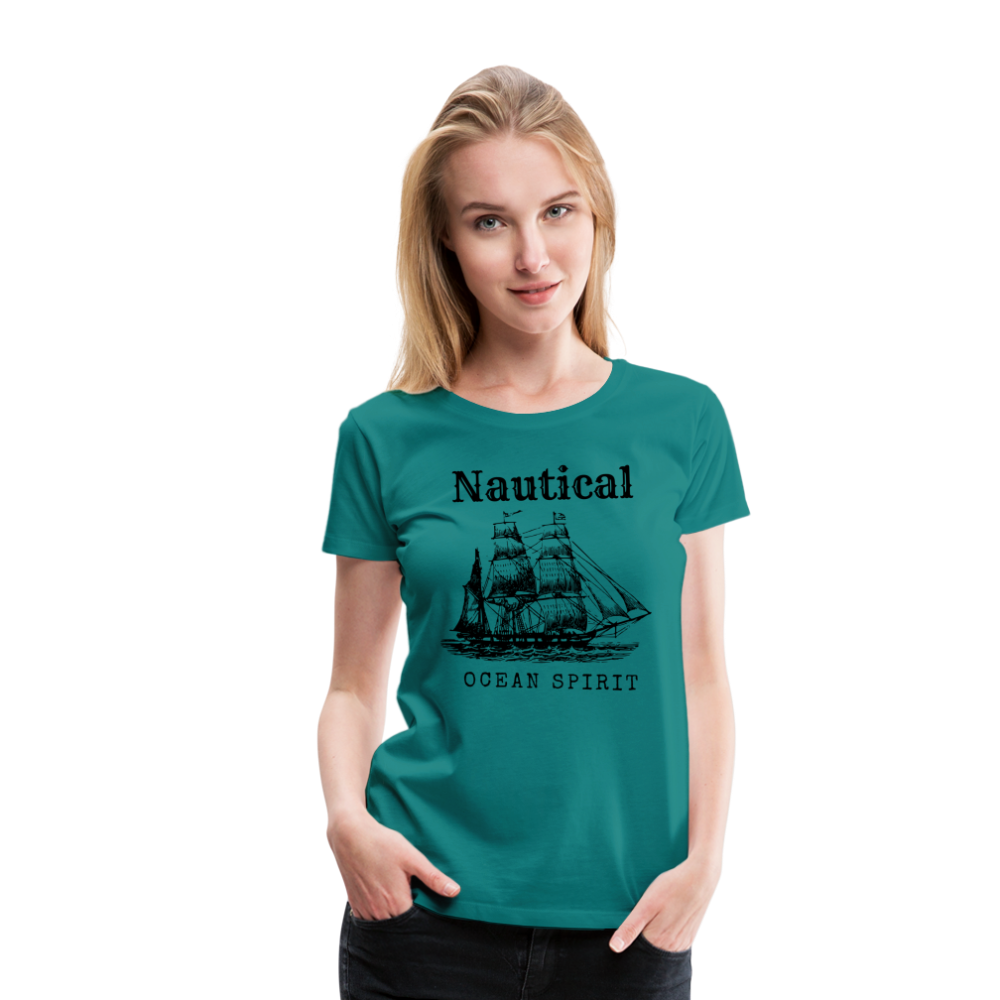 Frauen Premium T-Shirt - Nautical Ocean Spirit - Divablau