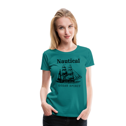 Frauen Premium T-Shirt - Nautical Ocean Spirit - Divablau