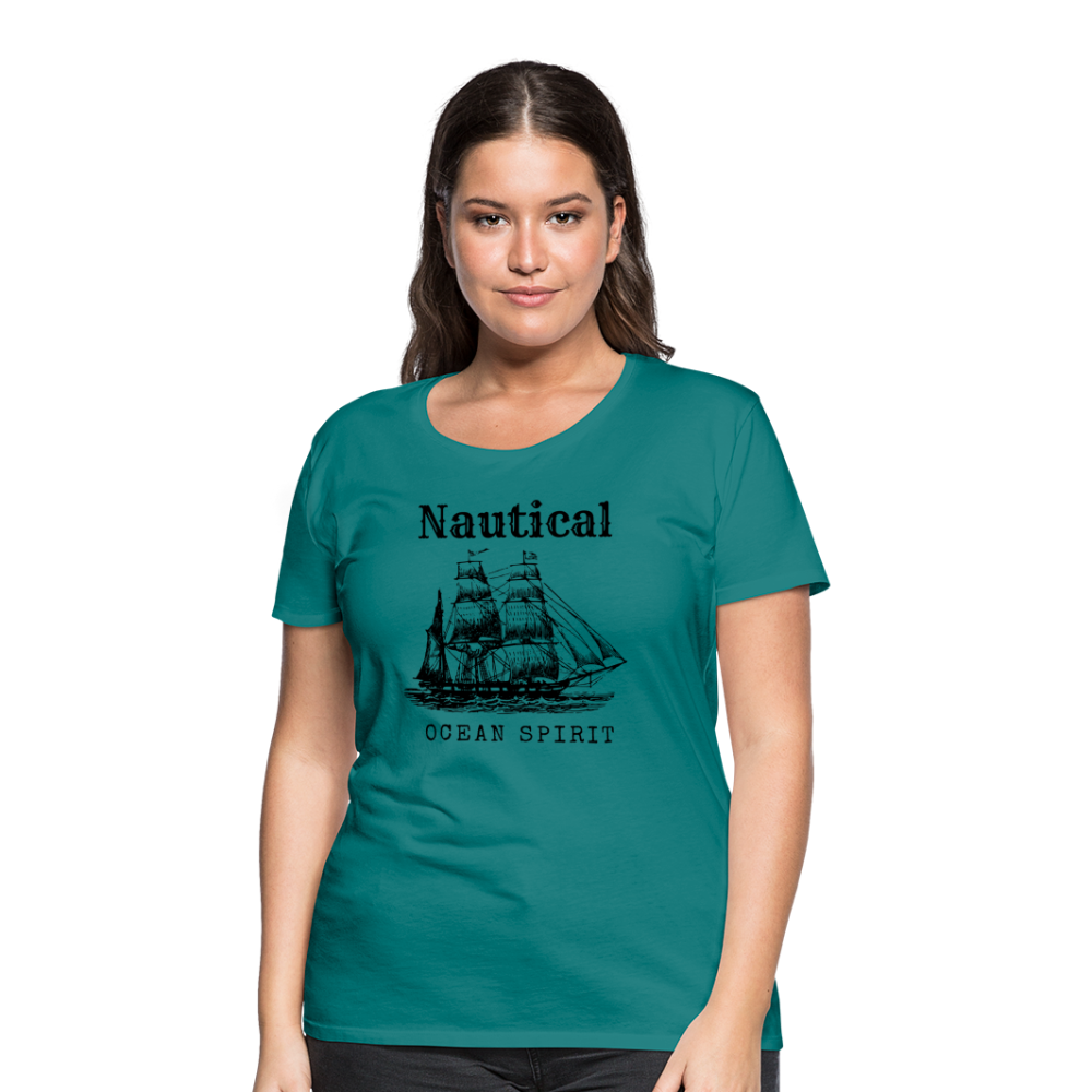 Frauen Premium T-Shirt - Nautical Ocean Spirit - Divablau