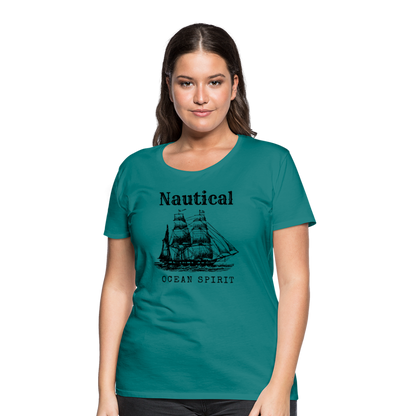 Frauen Premium T-Shirt - Nautical Ocean Spirit - Divablau