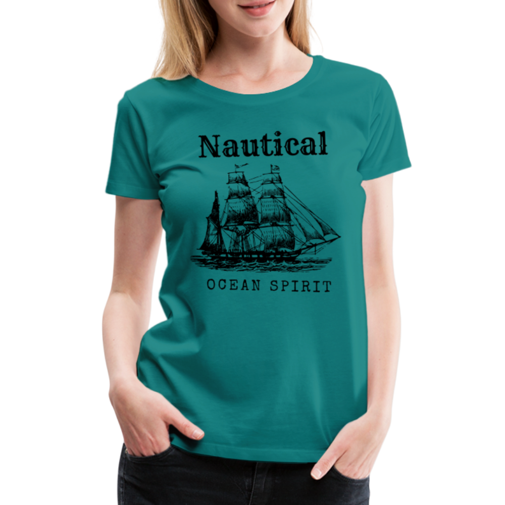 Frauen Premium T-Shirt - Nautical Ocean Spirit - Divablau