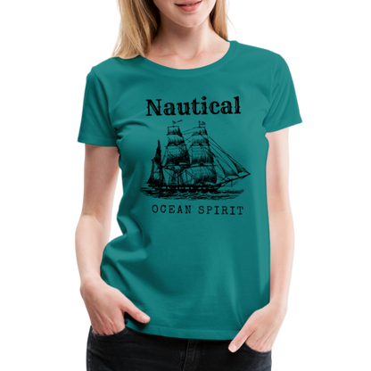 Frauen Premium T-Shirt - Nautical Ocean Spirit - Divablau