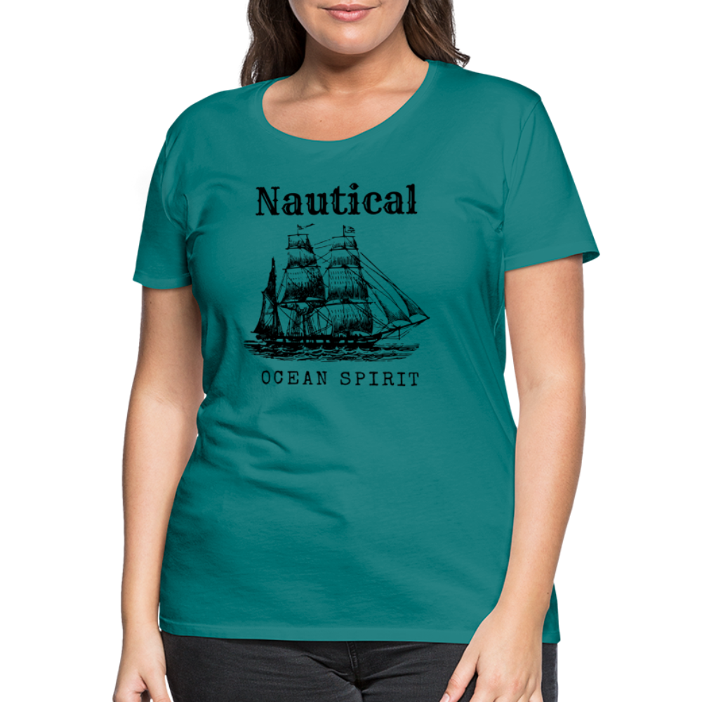 Frauen Premium T-Shirt - Nautical Ocean Spirit - Divablau