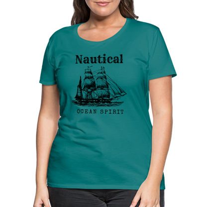 Frauen Premium T-Shirt - Nautical Ocean Spirit - Divablau