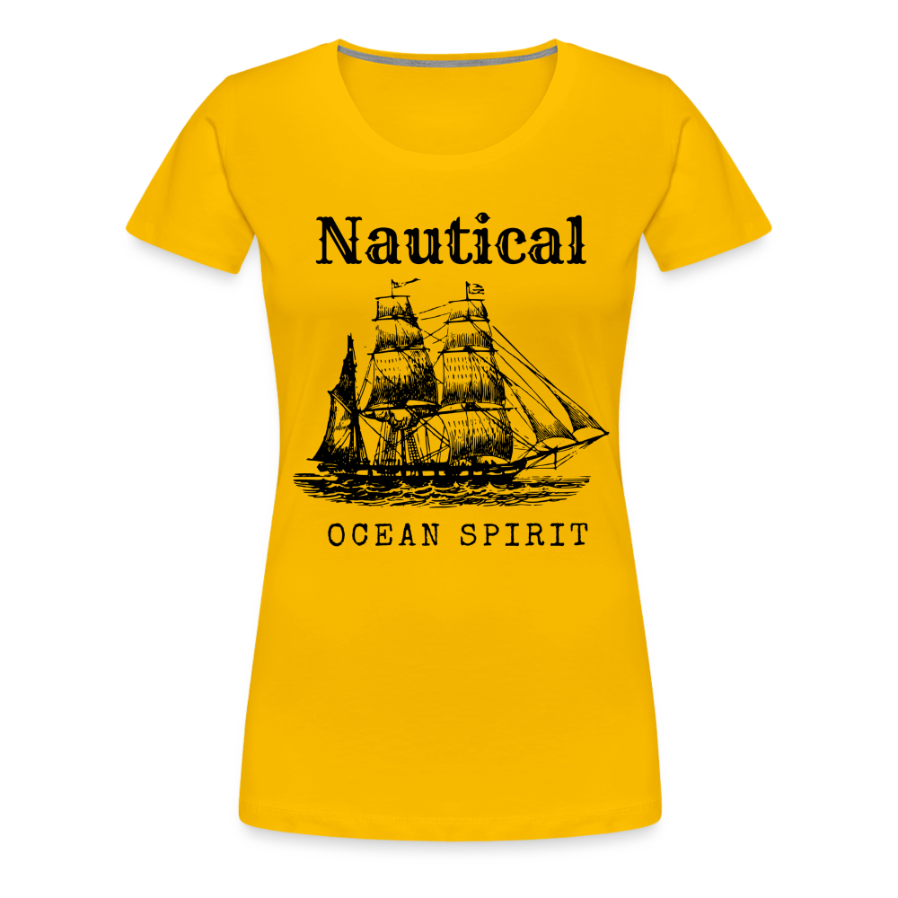 Frauen Premium T-Shirt - Nautical Ocean Spirit - Sonnengelb