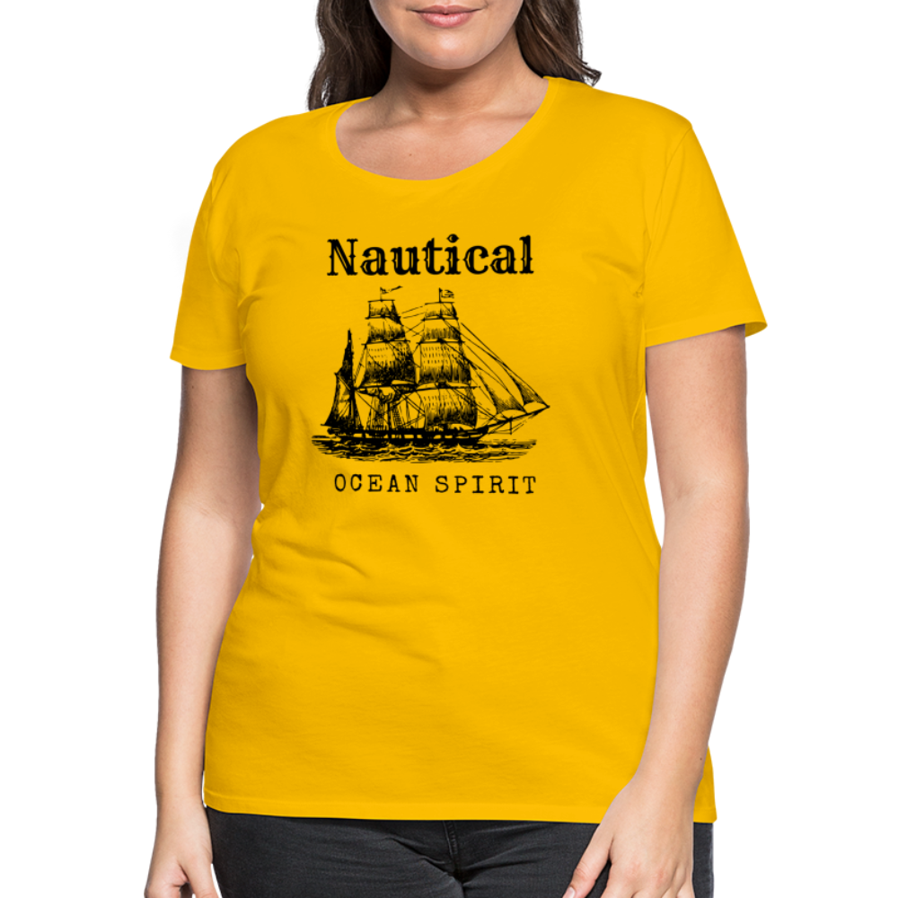 Frauen Premium T-Shirt - Nautical Ocean Spirit - Sonnengelb