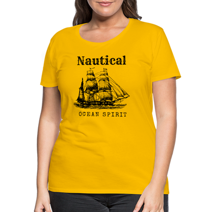 Frauen Premium T-Shirt - Nautical Ocean Spirit - Sonnengelb