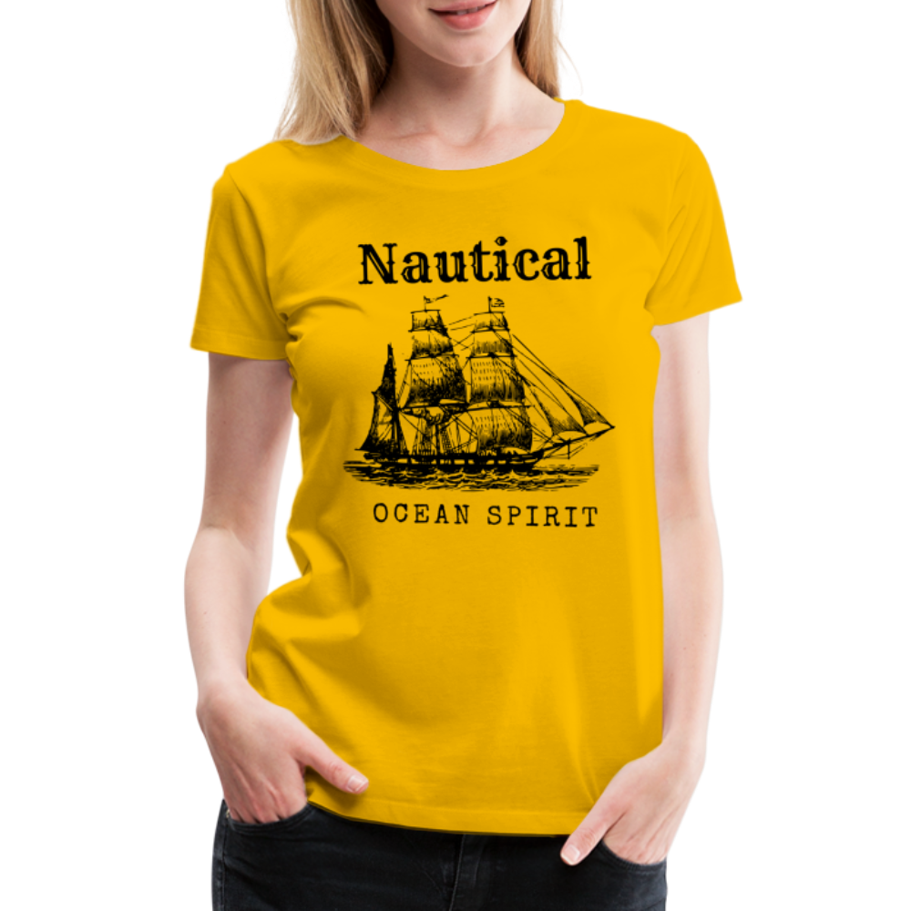 Frauen Premium T-Shirt - Nautical Ocean Spirit - Sonnengelb