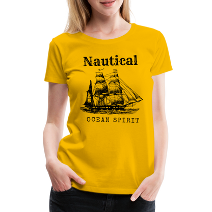 Frauen Premium T-Shirt - Nautical Ocean Spirit - Sonnengelb